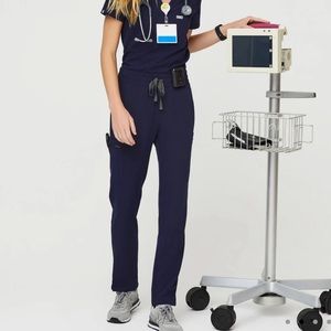 Figs High Waisted Blue Scrub Pant